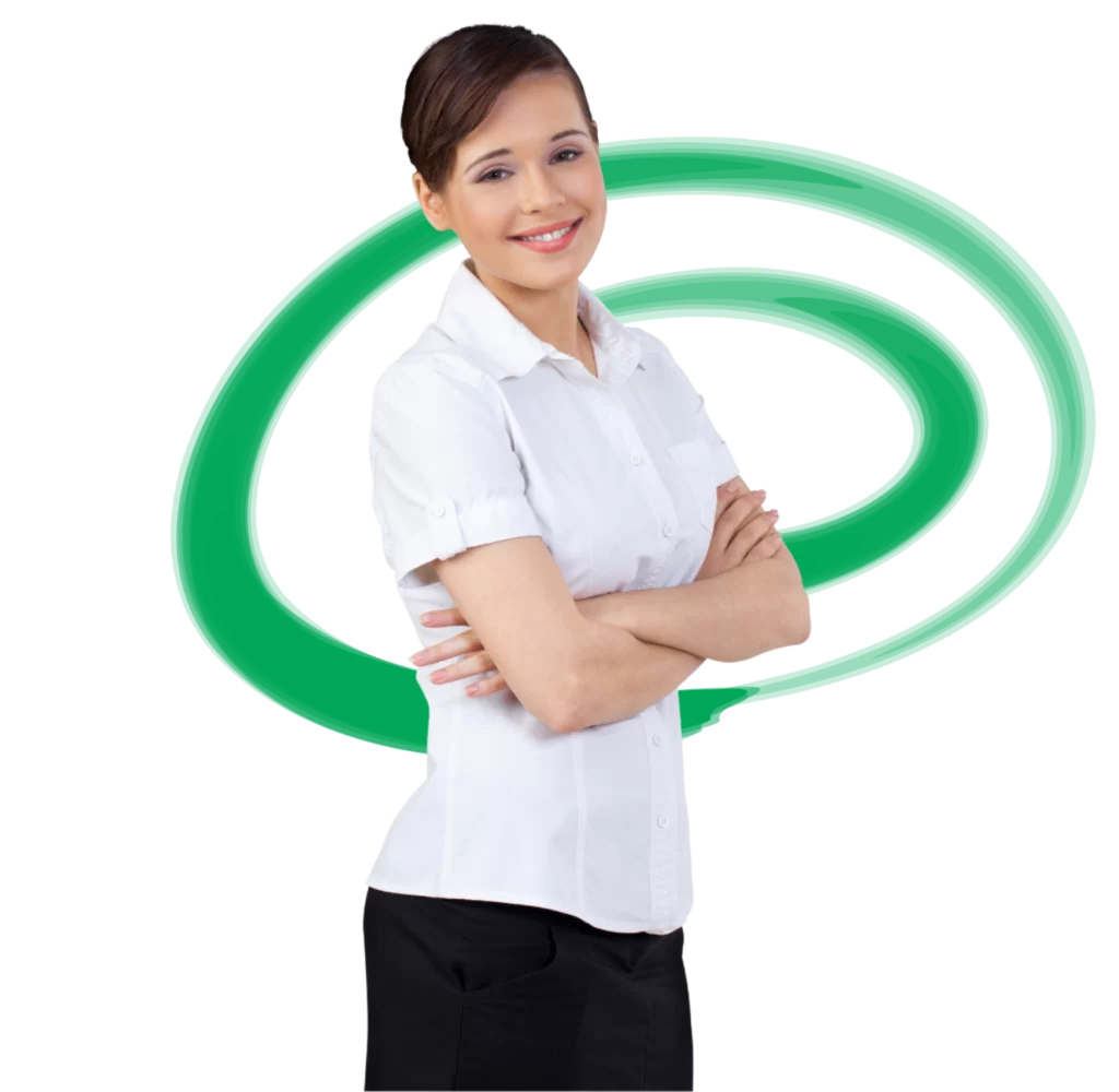mulher-contato-espiral-verde
